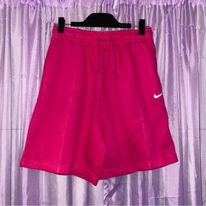 Nike Loose Fit High-Rise Pink Sweat Shorts